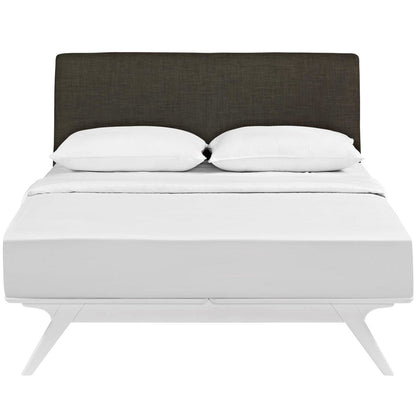 Tracy Queen Bed, Brown, Fabric 13021