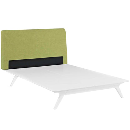 Tracy Queen Bed, Green, Fabric 13022