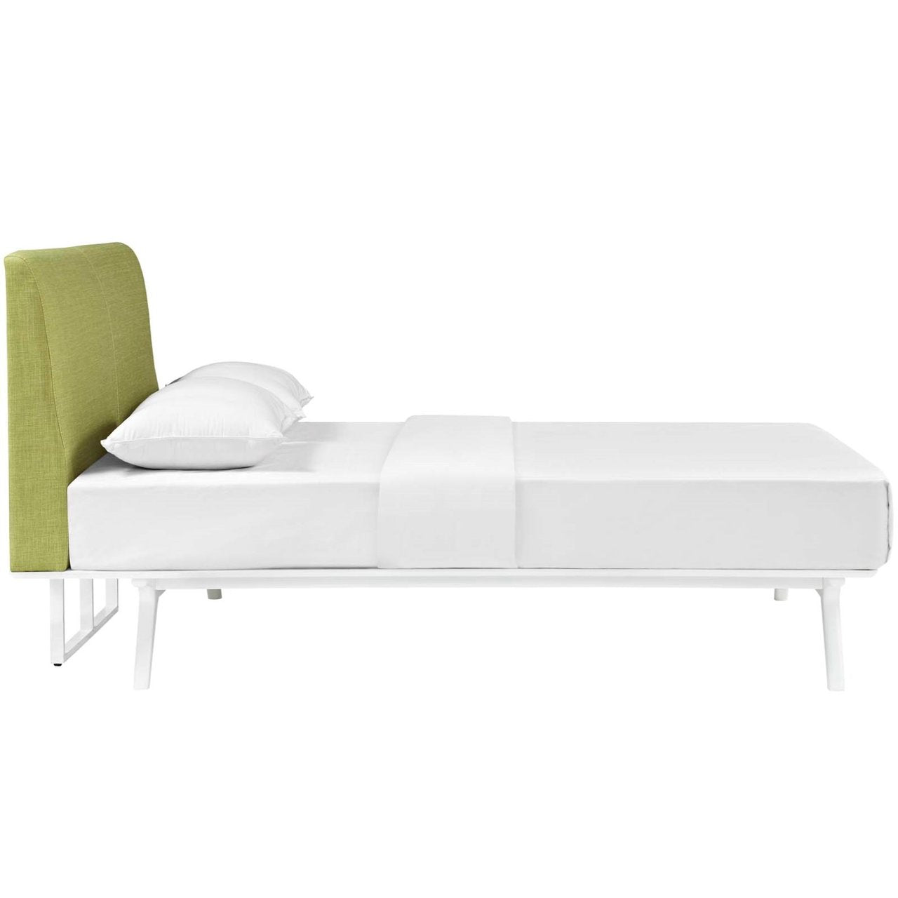 Tracy Queen Bed, Green, Fabric 13022