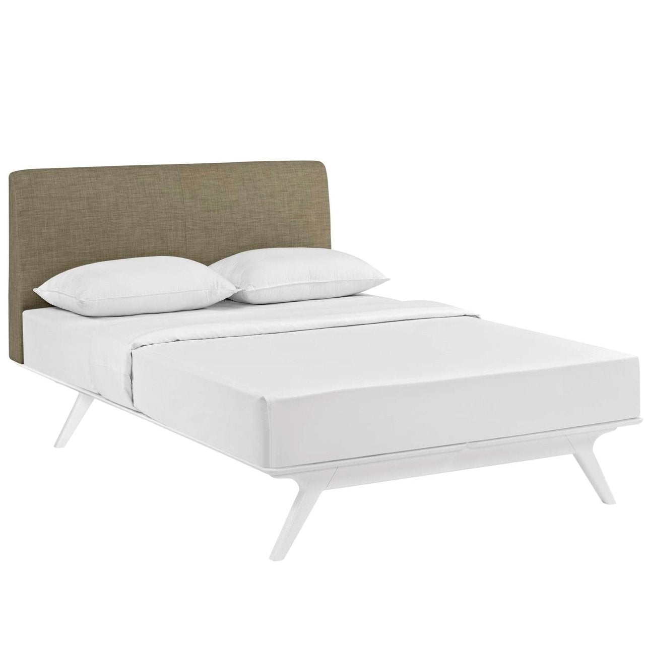 Tracy Queen Bed, Brown, Fabric 13024