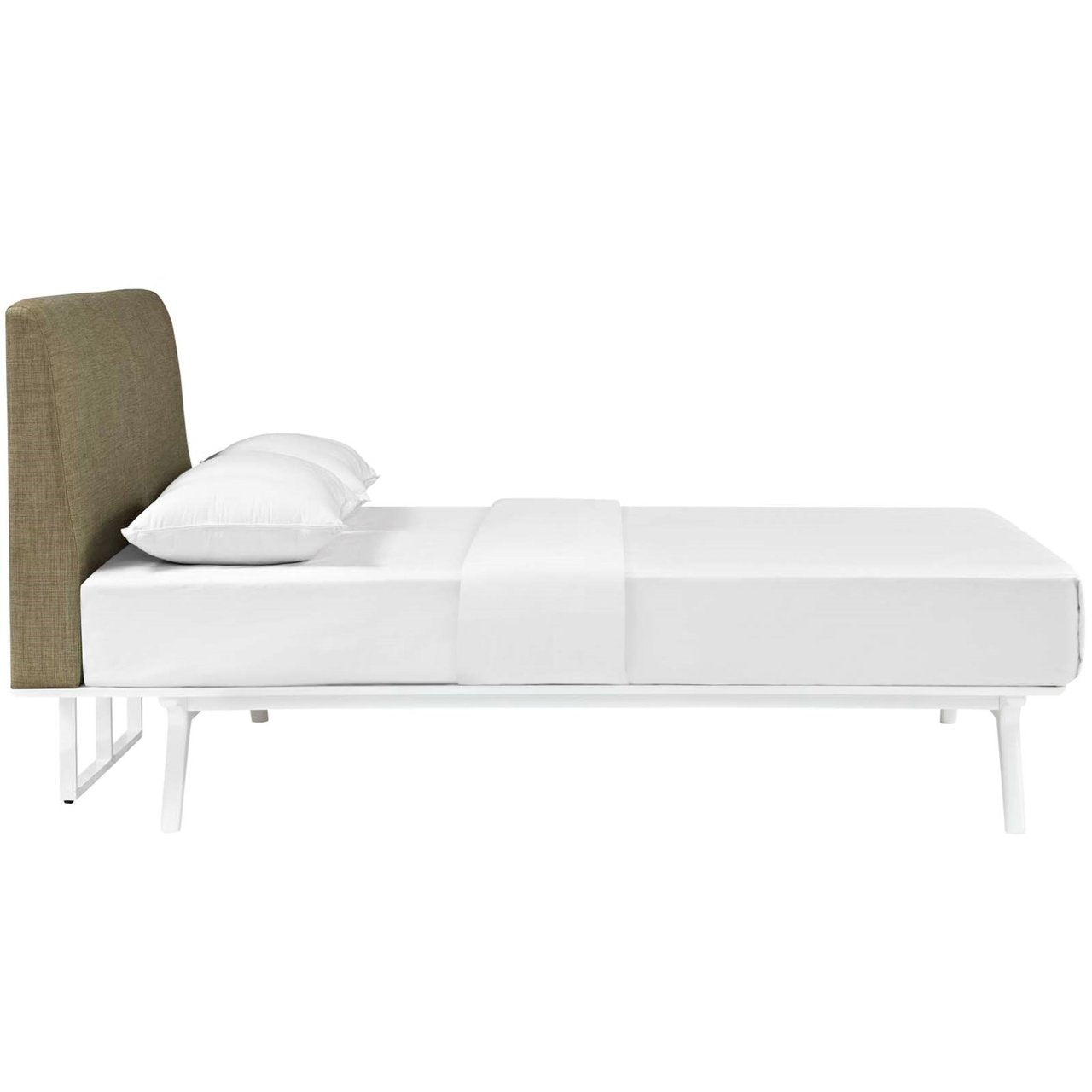 Tracy Queen Bed, Brown, Fabric 13024