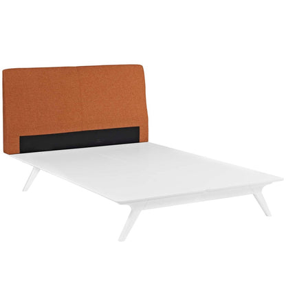 Tracy Queen Bed, Orange, Fabric 13025