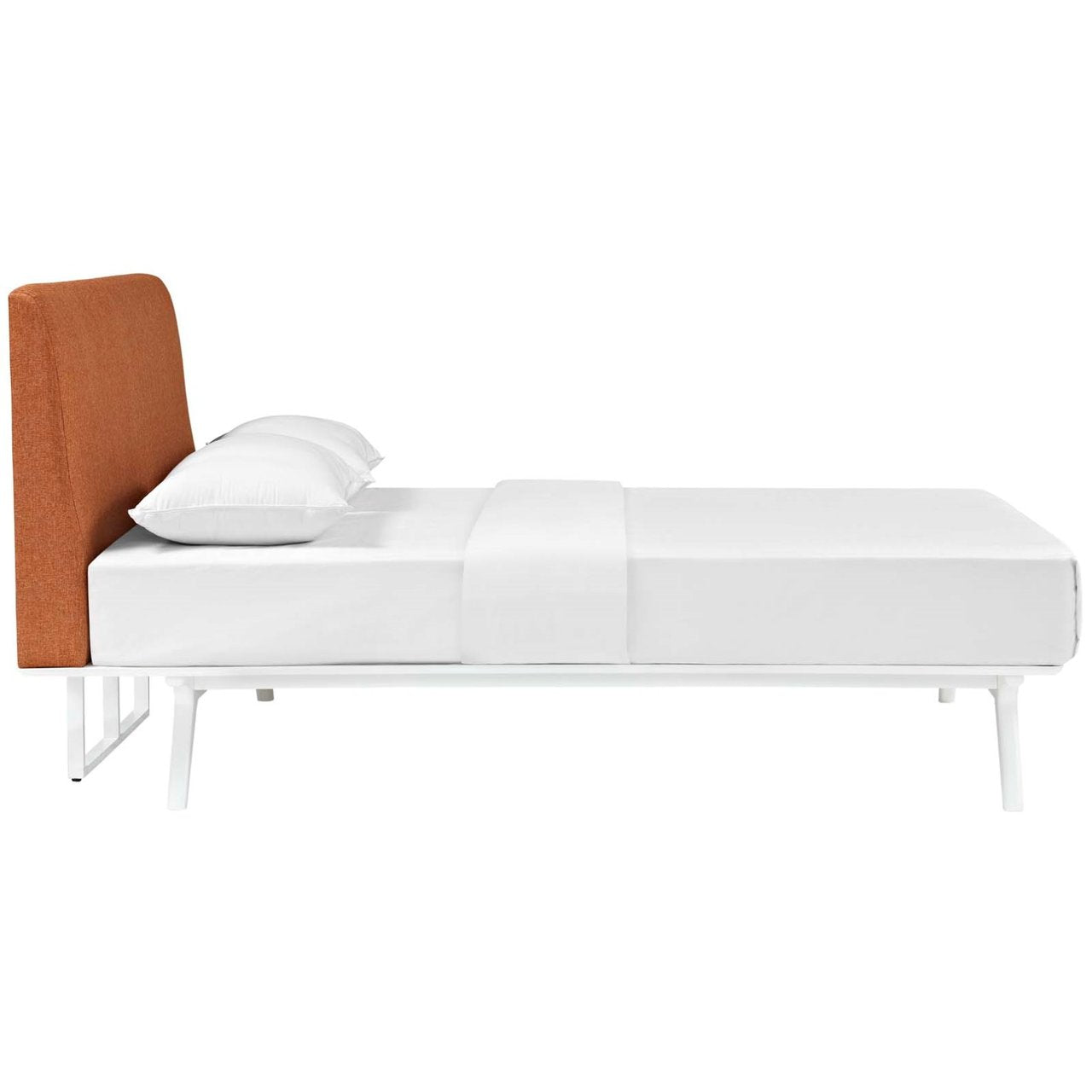 Tracy Queen Bed, Orange, Fabric 13025