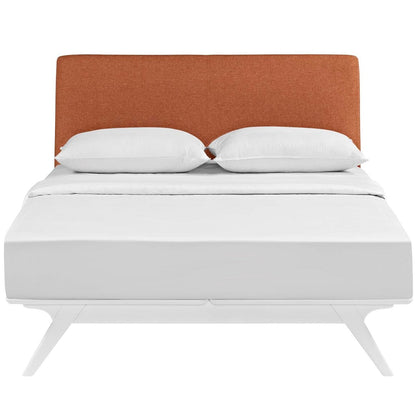 Tracy Queen Bed, Orange, Fabric 13025