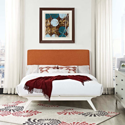 Tracy Queen Bed, Orange, Fabric 13025