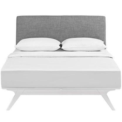 Tracy King Bed, Grey, Fabric 13029
