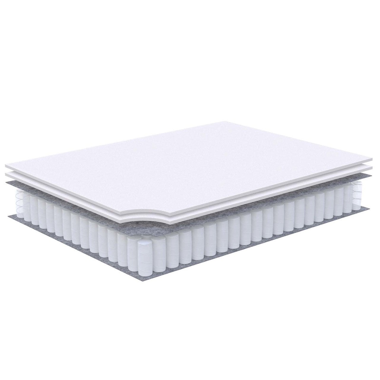 Jenna 10" Twin Innerspring Mattress, Full Size, Fabric, White, 14450