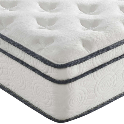 Jenna 10" Twin Innerspring Mattress, Full Size, Fabric, White, 14450
