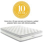 Jenna 10" Full Innerspring Mattress, Queen Size, Fabric, White, 14451