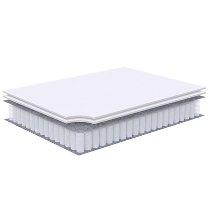 Jenna 10" King Innerspring Mattress, King Size, Fabric, White, 14453