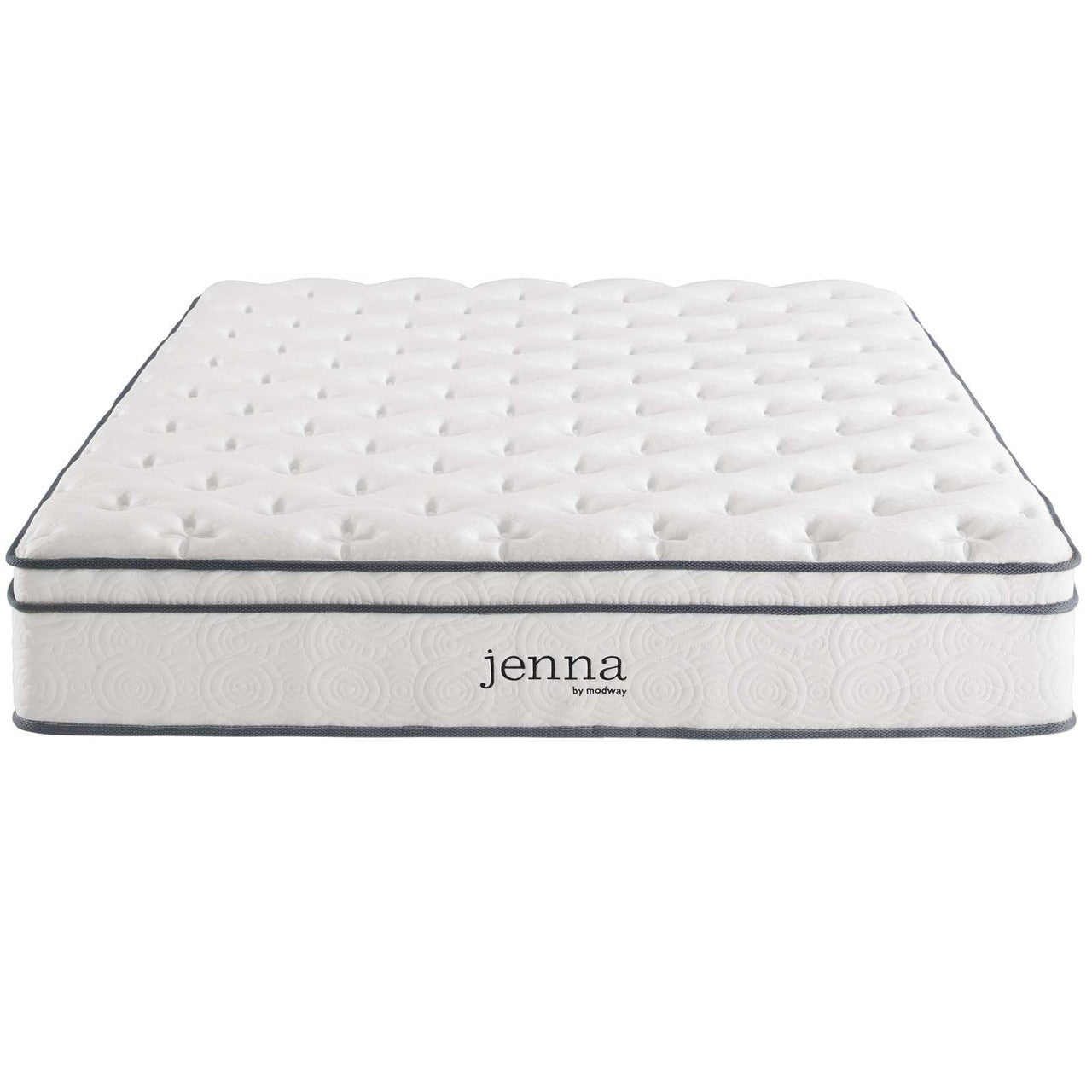 Jenna 10" King Innerspring Mattress, King Size, Fabric, White, 14453
