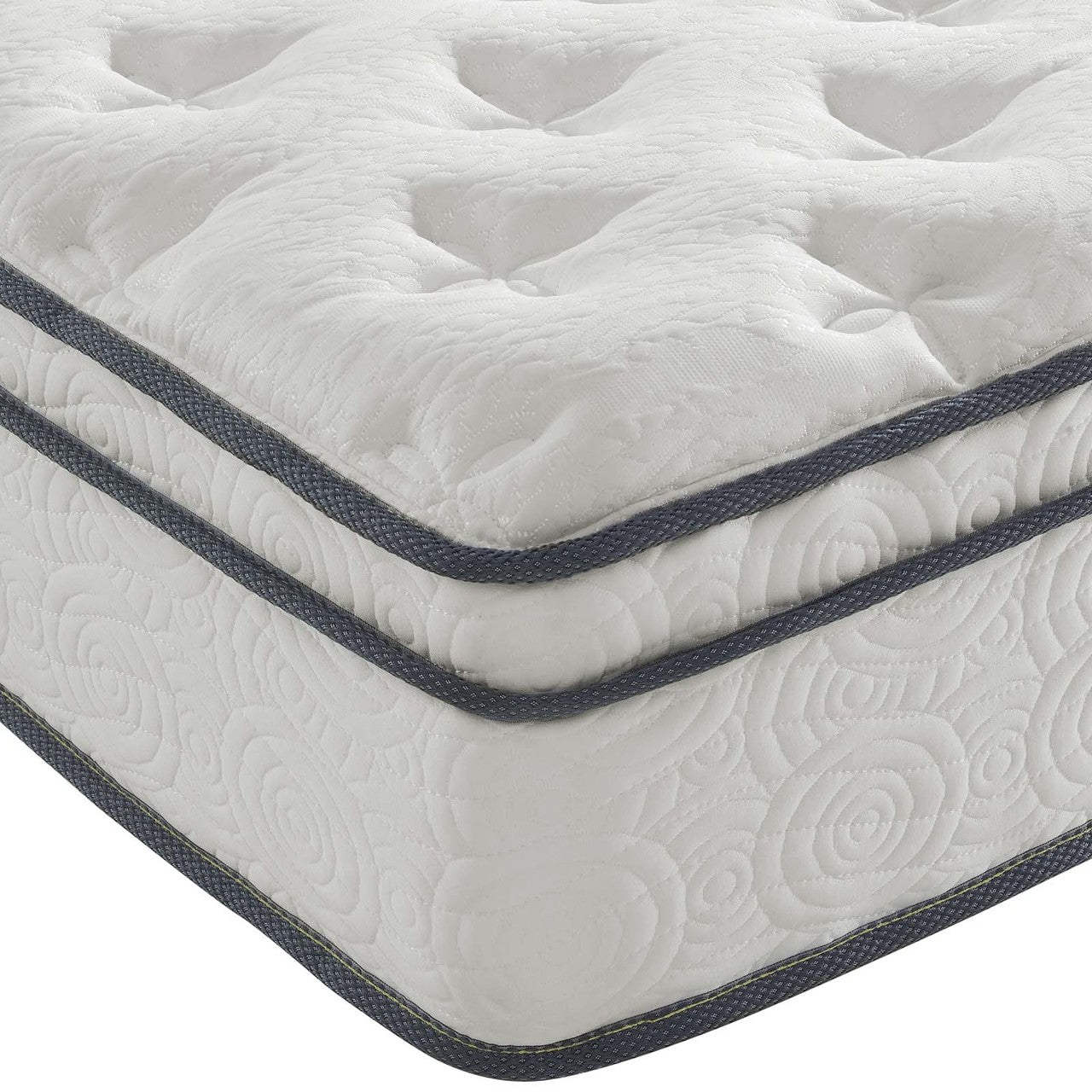 Jenna 10" King Innerspring Mattress, King Size, Fabric, White, 14453