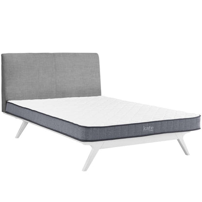 Kate 6" Full Mattress, White, Fabric 13070