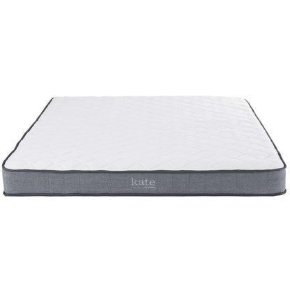 Kate 6" Full Mattress, White, Fabric 13070