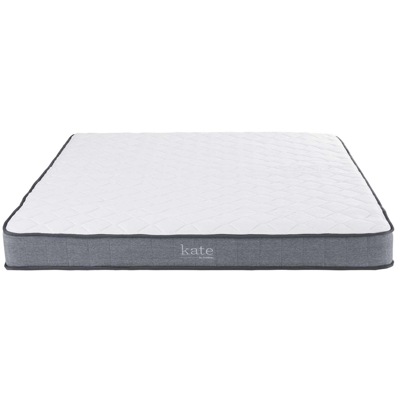 Kate 6" Queen Mattress, White, Fabric 13092
