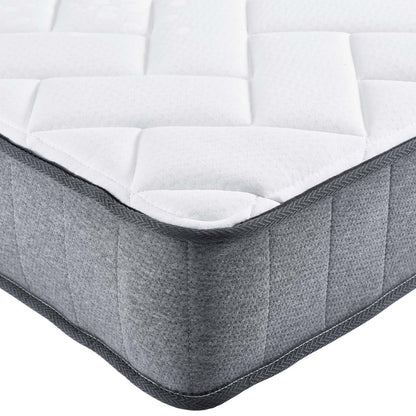 Kate 6" Queen Mattress, White, Fabric 13092