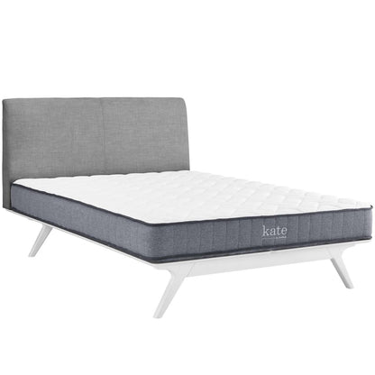 Kate 8" Full Mattress, White, Fabric 13073