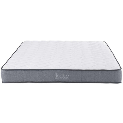 Kate 8" Full Mattress, White, Fabric 13073