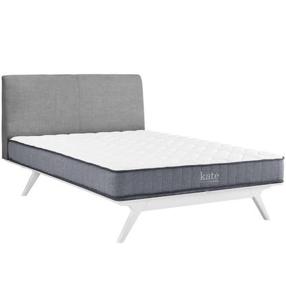Kate 8" Queen Mattress, White, Fabric 13074
