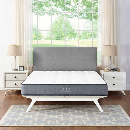 Kate 8" Queen Mattress, White, Fabric 13074