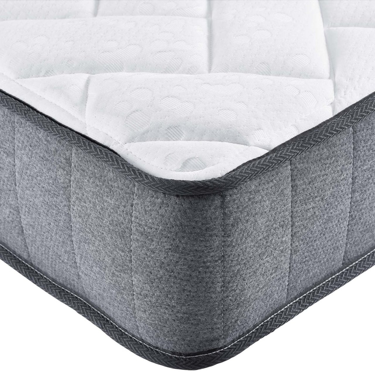 Kate 8" King Mattress, White, Fabric 13093