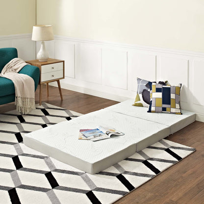 Relax 31 x 75 x 4 Tri-Fold Mattress, , Fabric, White, 14455