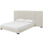 Primrose Queen Upholstered Fabric Platform Bed, Queen Size, Fabric, Beige, 15899