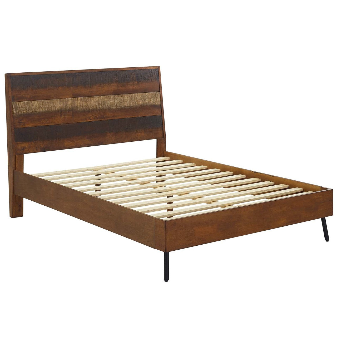 Arwen Queen Rustic Wood Bed, Queen Size, Wood, Brown, 15906