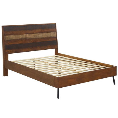 Arwen Queen Rustic Wood Bed, Queen Size, Wood, Brown, 15906