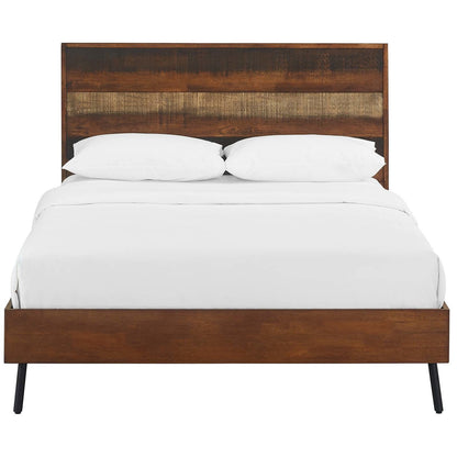 Arwen Queen Rustic Wood Bed, Queen Size, Wood, Brown, 15906