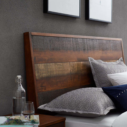 Arwen Queen Rustic Wood Bed, Queen Size, Wood, Brown, 15906