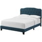 Amelia Twin Upholstered Fabric Bed, Fabric, Navy Blue, 17632