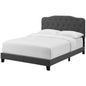 Amelia Full Upholstered Fabric Bed, Full Size, Fabric, Grey Gray, 15489