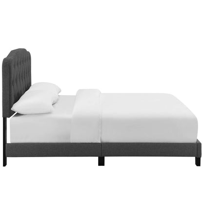 Amelia Full Upholstered Fabric Bed, Full Size, Fabric, Grey Gray, 15489
