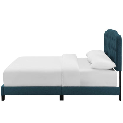 Amelia Queen Upholstered Fabric Bed, Queen Size, Fabric, Navy Blue, 15254