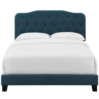Amelia Queen Upholstered Fabric Bed, Queen Size, Fabric, Navy Blue, 15254