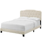 Amelia Queen Upholstered Fabric Bed, Queen Size, Fabric, Beige, 15255