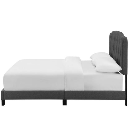Amelia Queen Upholstered Fabric Bed, Queen Size, Fabric, Grey Gray, 15256