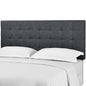 Paisley Tufted Full / Queen Upholstered Linen Fabric Headboard, Fabric, Grey Gray, 17661
