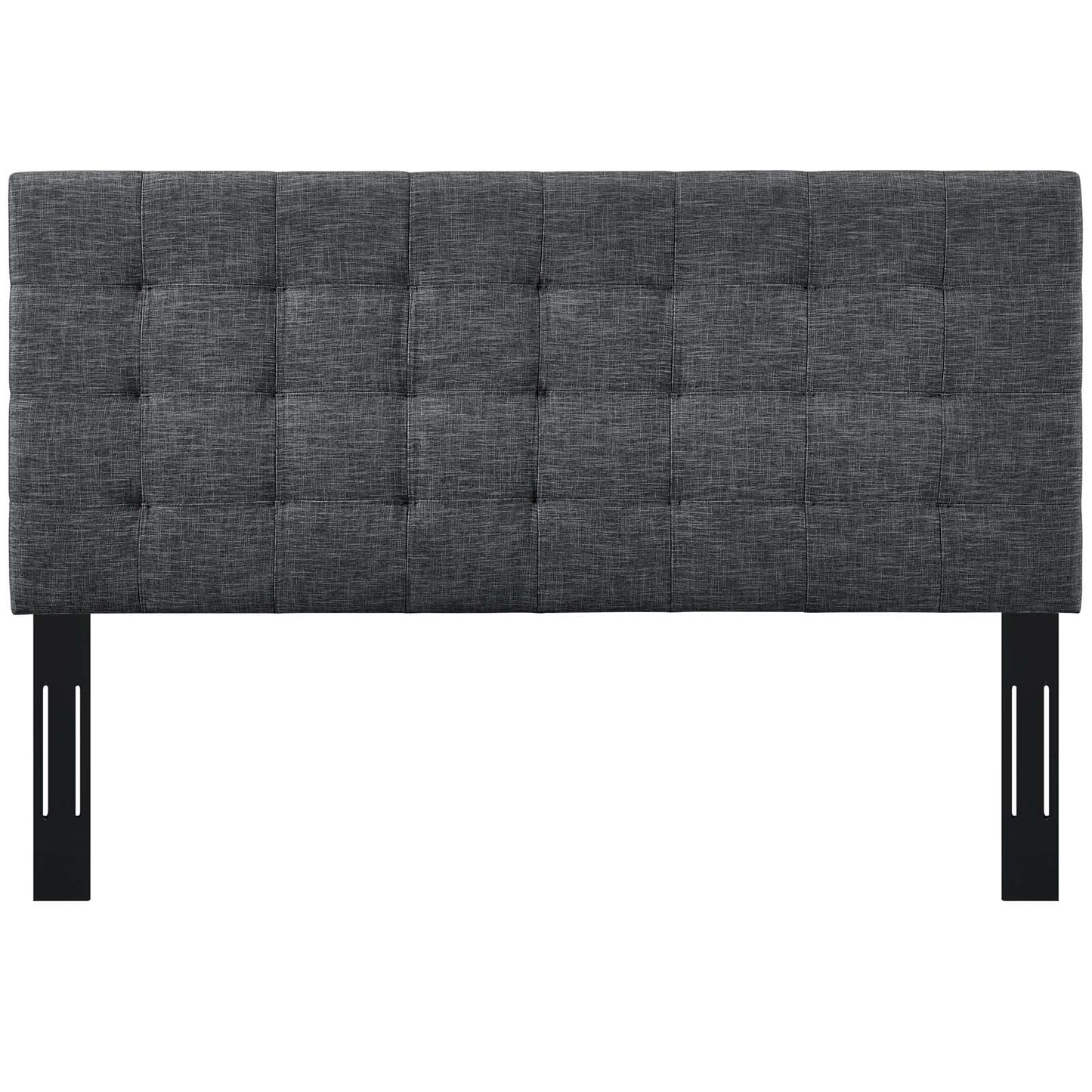 Paisley Tufted Full / Queen Upholstered Linen Fabric Headboard, Fabric, Grey Gray, 17661