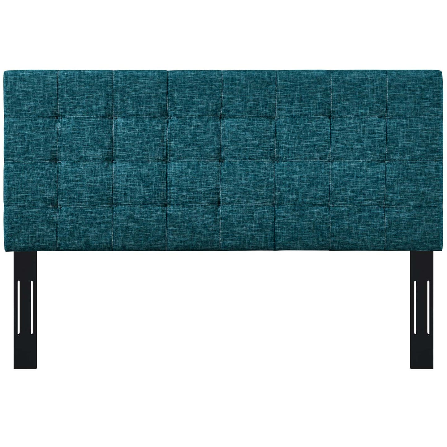 Paisley Tufted Full / Queen Upholstered Linen Fabric Headboard, Fabric, Aqua Blue, 17662