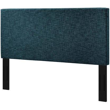 Taylor Twin Upholstered Linen Fabric Headboard, Fabric, Navy Blue, 18058