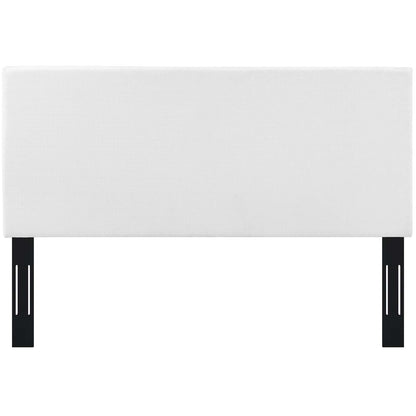 Taylor Twin Upholstered Linen Fabric Headboard, Fabric, White, 17699