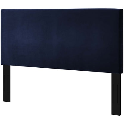 Taylor Twin Upholstered Performance Velvet Headboard, Velvet Fabric, Navy Blue, 17701