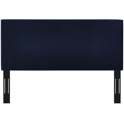 Taylor Twin Upholstered Performance Velvet Headboard, Velvet Fabric, Navy Blue, 17701