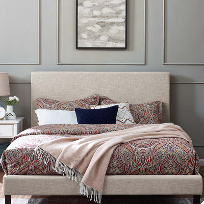 Taylor Full / Queen Upholstered Linen Fabric Headboard, Fabric, Beige, 17719