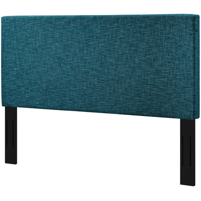 Taylor Full / Queen Upholstered Linen Fabric Headboard, Fabric, Aqua Blue, 17721