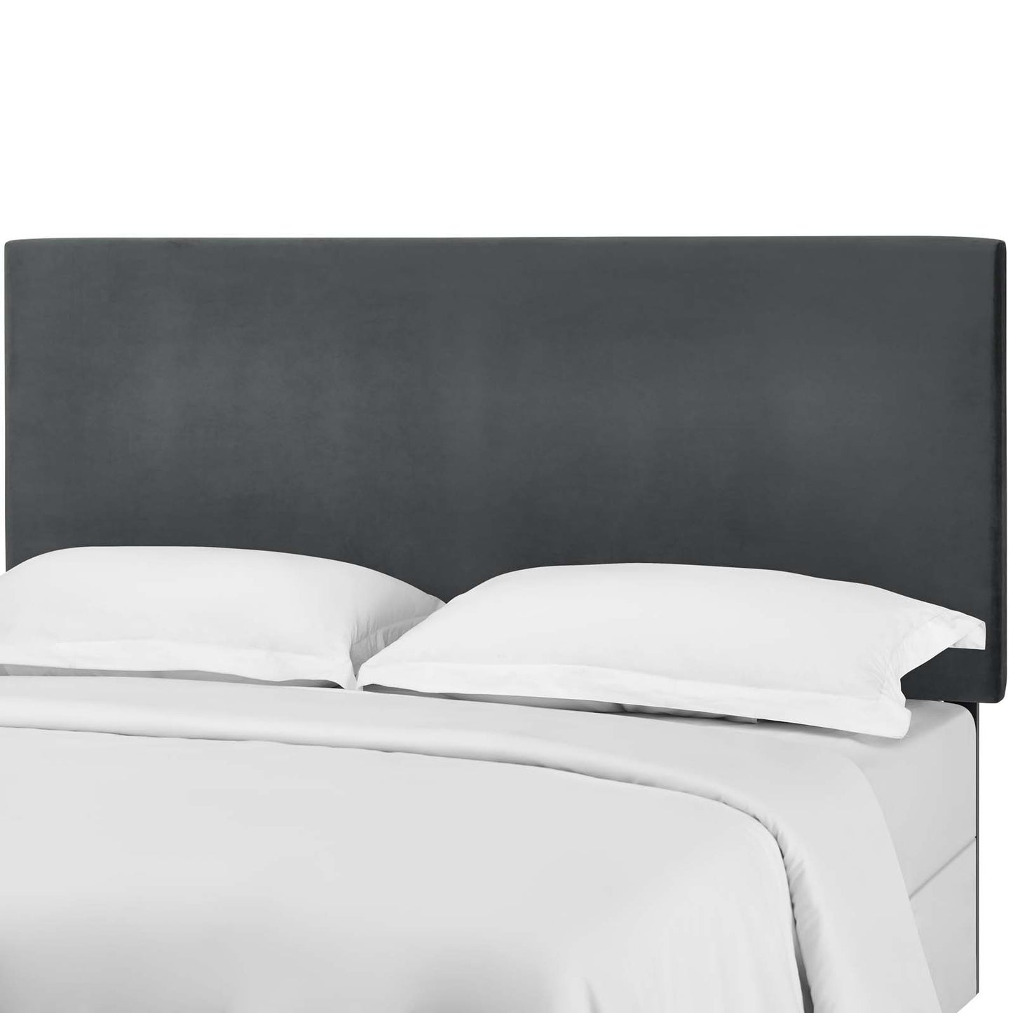 Taylor Full / Queen Upholstered Performance Velvet Headboard, Velvet Fabric, Grey Gray, 17723