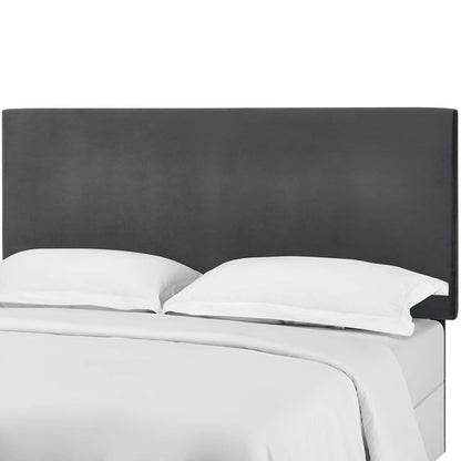 Taylor Full / Queen Upholstered Performance Velvet Headboard, Velvet Fabric, Grey Gray, 17723