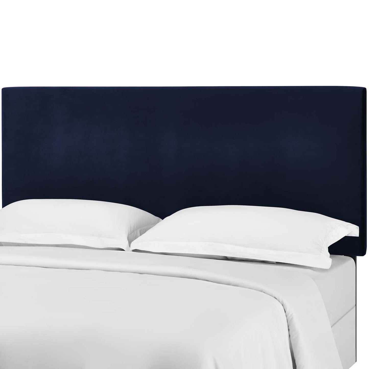 Taylor Full / Queen Upholstered Performance Velvet Headboard, Velvet Fabric, Navy Blue, 17724